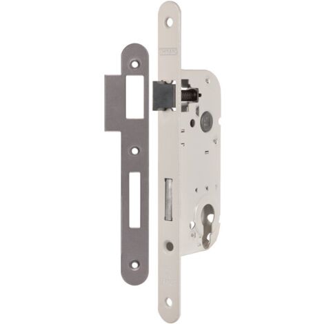 Thirard – Serrure à larder acier blanc à fouillot – Clé I – Axe 40 mm – Entraxe 200 mm – Compatible cylindres européens