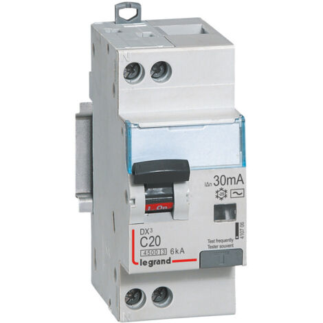 Disjoncteur différentiel PH+N DX³ - Courbe C - 6kA - Type AC-410706 - Legrand