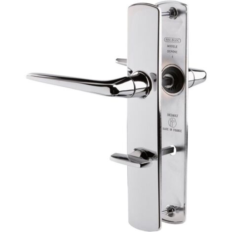 Poignée de porte intérieure - Riv-Bloc - Vachette - Gris - Condamnation - 195 mm