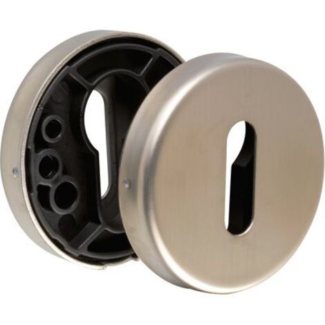 Rosace pour porte inox brossé 53mm – Vissage avec vis incluses – Compatible gamme LC – 81572