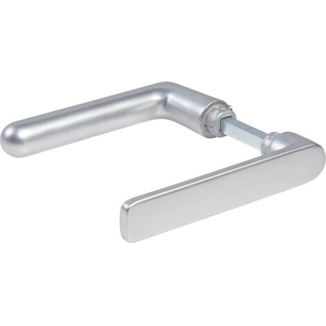 Vachette – Béquille de porte double saillie réduite argent – Aluminium durable – Carré 7 mm – Pour portes intérieures – Gamme Golf (1/3)