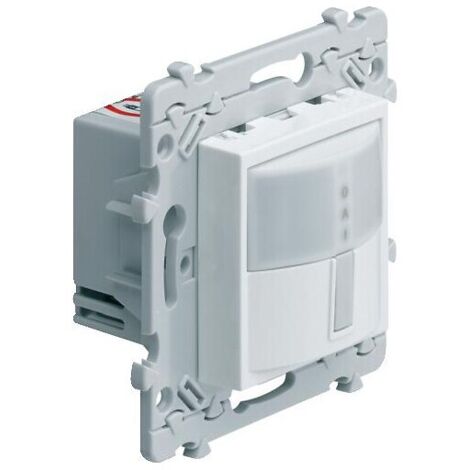 Hager – Détecteur de mouvement IR 2 fils blanc – Technologie infrarouge pour sécurité – Mode de pose électricité – Design épuré