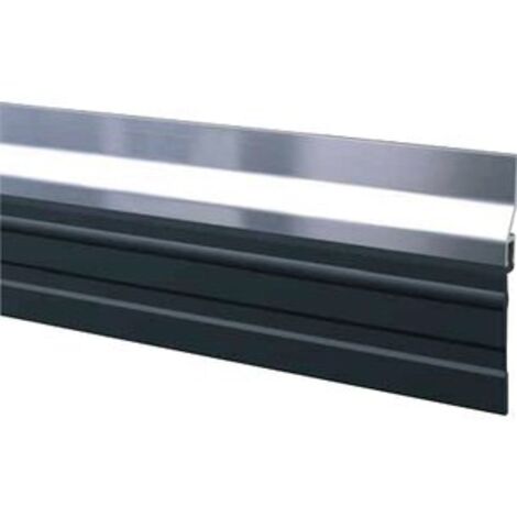 Bas de porte de garage à grande bavette 250cm noir – Aluminium pour béton – Fixation à vis – 301003D – Ellen
