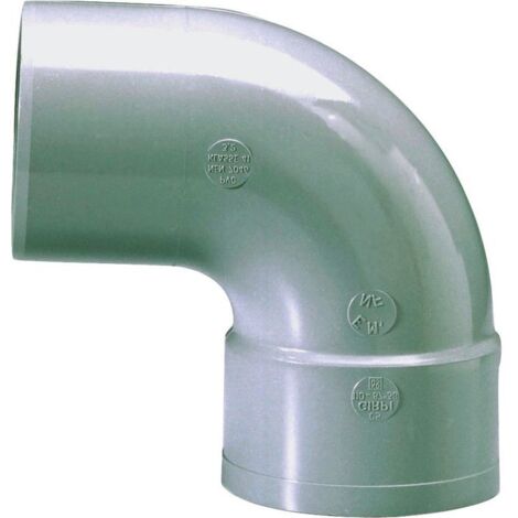 Raccord PVC gris coudé 87°30 - diamètre 50 mm - Double emboîture - Girpi