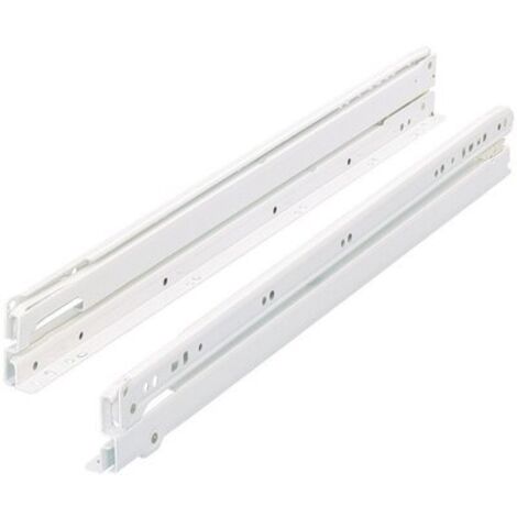 Hettich – Coulisse pour tiroir 6142/450 – Charge maximale 50kg – Système de coulisse en métal – Couleur blanc