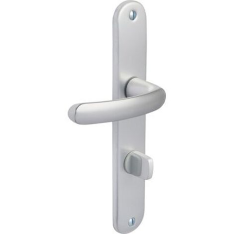 Poignée de porte intérieure - Budget - Vachette - Gris argent - Condamnation - 195 mm