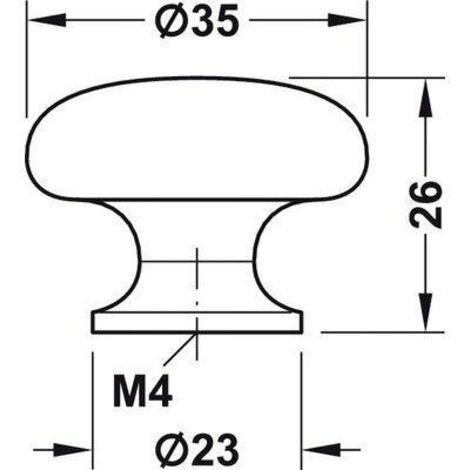 bouton de meuble aspect inox 35mm (1/2)