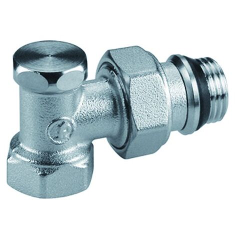 Giacomini – Coude de réglage 3/8" TF – Joint auto-étanche – Normes ISO 9001 – Température 5-110°C – Pression max 16 bar
