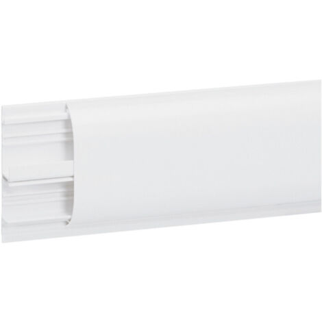 Legrand – Plinthe électrique DLPlus 80x20 – 2 compartiments – Longueur 2 mètres – Couleur blanche – Pour installation dans espaces confinés