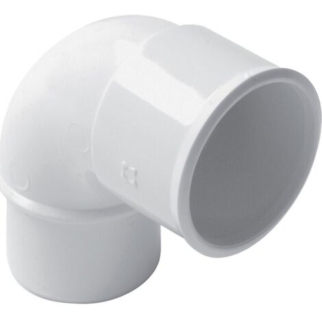 Nicoll – Raccord d'évacuation PVC coudé 87°30 – Diamètre 32 mm – Mâle-femelle – Pour installations sanitaires visibles (1/2)