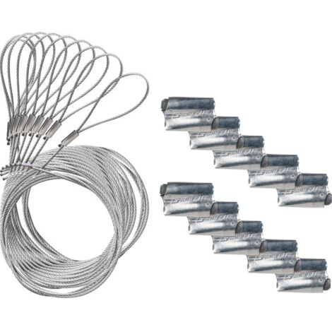 Câble acier de suspension 1m – Charge maximale 45 kg – Installation facile avec embout boucle – Compatible systèmes HF Express – Gripple