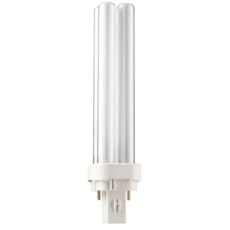 Philips – Ampoule basse consommation G24d-2 18W – Lumière chaude 830K – Classe B – 1200lm – 10 000 heures de durée de vie – Tension 220-240V - plc1883