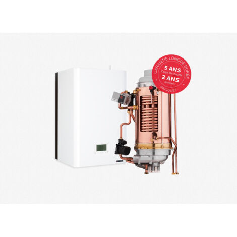 Frisquet – Chaudière gaz basse température 25 kW – Rendement 95 % – Micro-accumulation – Régulation automatique Eco Radio System Visio