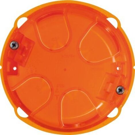 Legrand – Boîte d'encastrement mural multimatériaux 80 mm – Pour prises de sol – Entrées défonçables sans outil – Fixation par étriers métalliques