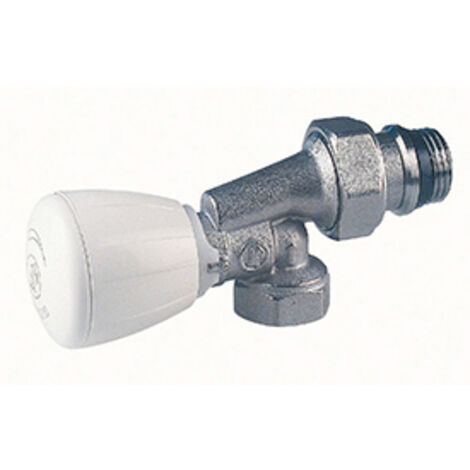 Giacomini – Robinet thermostatique radiateur équerre inversée 1/2' – Vanne micrométrique – Laiton chromé – Plage 5 à 110 °C – Pression 16 bar