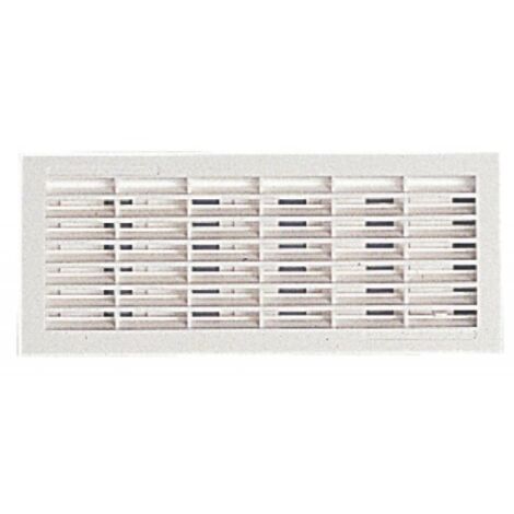 Grille de ventilation rectangulaire à encastrer 100 x 279 mm - avec fermeture sans moustiquaire (1/3)
