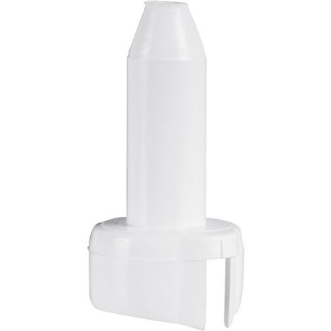 Monin – Fourreau plastique blanc 9,4 mm – Paumelle universelles – Lot de 12 – Caches acier zingué blanc