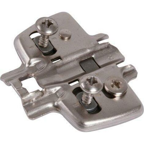 Embase à excentrique vis à aggloméré préemballées HETTICH - Dist.3 mm - Acier nickelé - 9071672 (1/2)