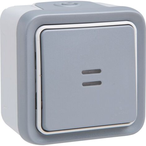 POUSSOIR LUMINEUX GRIS SAILLIE PLEXO LEGRAND 069722