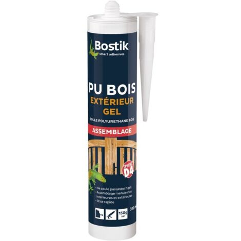 Bostik – Colle polyuréthane 320 ml – Résistante au froid et à la chaleur – Pour bois dur et teck – Extrait sec 100%