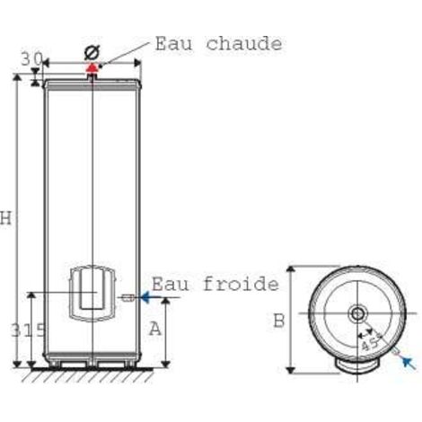 Atlantic – Chauffe-eau électrique ACI hybride 150L – Résistance stéatite – Classe C – Installation verticale – Protection anti-corrosion - VS 150 L (1/4)