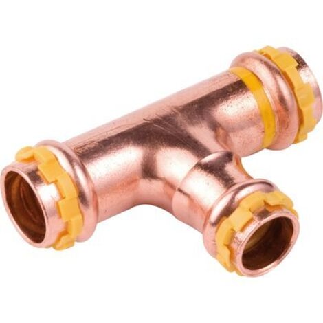 Té cuivre fff gaz - diamètre 14 mm - Aalberts Integrated Piping Systems