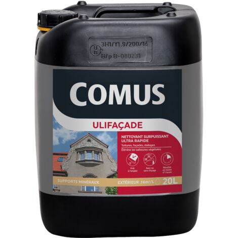 Comus – Nettoyant Ulifacade 20L – Surpuissant pour béton, brique, chaux, tuile – Nettoyage efficace en moins d'une heure