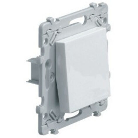 Hager – Va-et-vient essensya blanc 10A – Poussoir complet – Installation électrique facile – Pour matériaux rigides