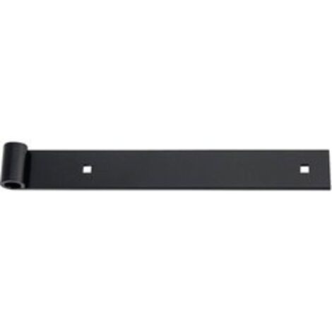 Torbel – Penture de porte noire à bout droit 1200 x 40 mm – Axe 16 mm – Percée carrée 7,2 mm – Pour bois dur et teck