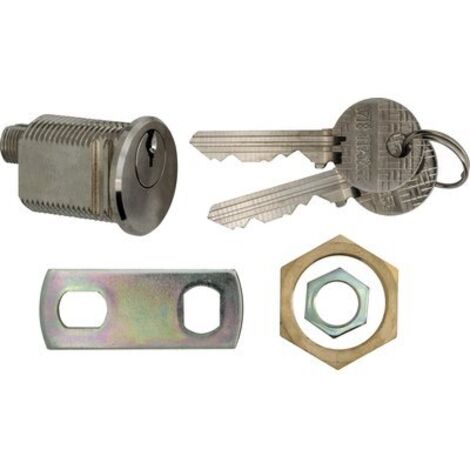 Serrure de boîte aux lettres avec axe sur serrure – Cylindre universel Agréé PTT – Livré avec 2 clés – Ouverture totale – Grappin Annat