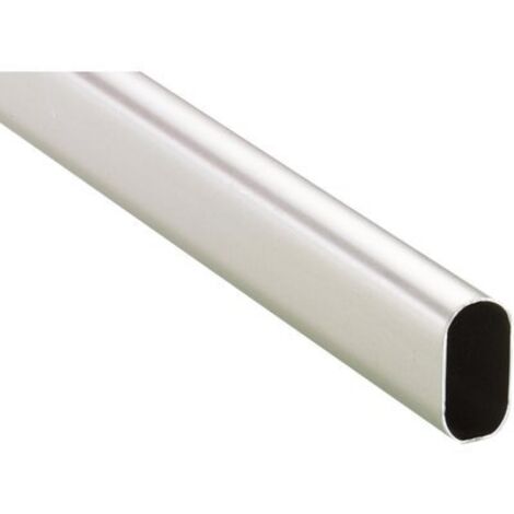 Hettich – Tube de meuble ovale en acier chromé 2000 mm – Support penderie pour rangement élégant – Diamètre 16 mm, largeur 15 mm, hauteur 30 mm