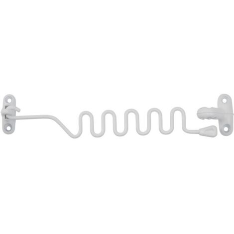 Entrebâilleur de fenêtre pour porte – Verrouillage par cadenas 15mm – Longueur 222mm – Époxy blanc – Socona