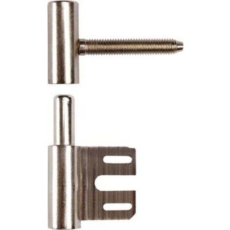 Paumelle nickelée 20cm – Finition argentée – Pour bois dur – Sens d'ouverture réversible – Largeur 10cm – Épaisseur 5cm – Otlav - V8100