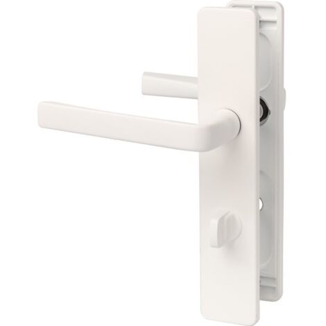 Poignée de porte intérieure - Kaza - Vachette - Blanc alba - Condamnation - 195 mm