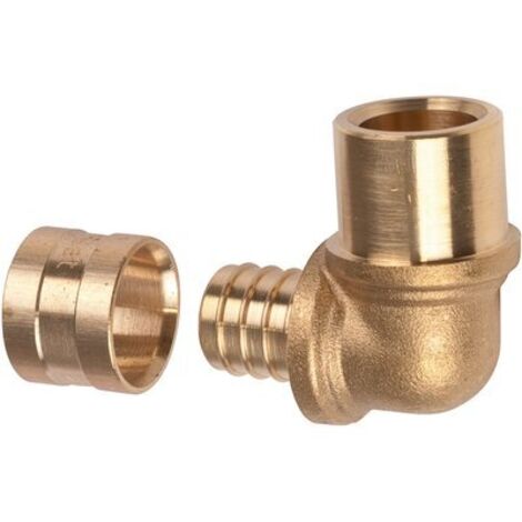 Raccord PER coudé 90° à glissement - PER diamètre 16 mm - Cuivre diamètre 14 mm - PB tub (1/3)
