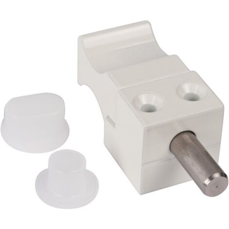 La Croisee Ds – Verrou à deux entrées blanc 19.5mm – Fixation latérale par vis Ø4mm – Livré avec bouchon rond et ovale