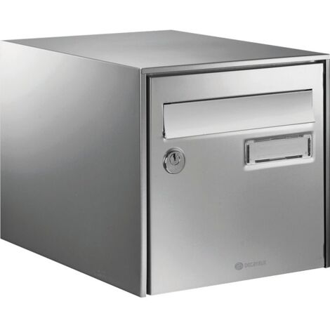 Decayeux – Boîte aux lettres double face inox 316L – Résistante à la corrosion – Dimensions L 301 x H 292 x P 391 mm – Pour installation extérieure