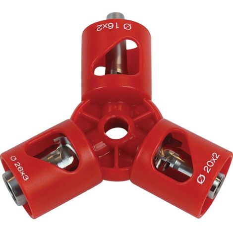 Comap – Outil de calibrage triple 16 20 26 mm – Chanfrein pour tube multicouche – Précision de coupe – Pour tubes multicouches