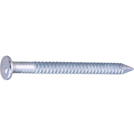 Clou d'ancrage acier zingué 4 mm – 50 mm pour sabot de solive – Boîte de 250 pièces – Fixation pour bois dur – Alberts