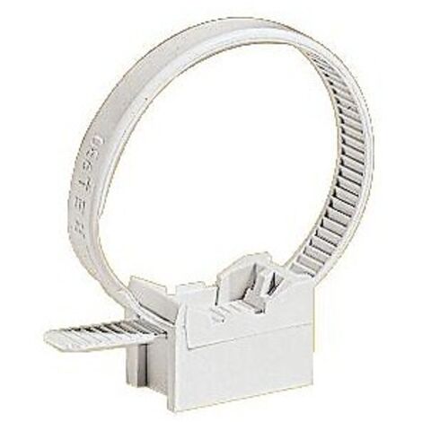Schneider Electric – Collier pour tube Ø16-32mm – Polyamide blanc RAL 9003 – Fixation par vis ou cheville – Sachet de 100 pièces - IMT47939