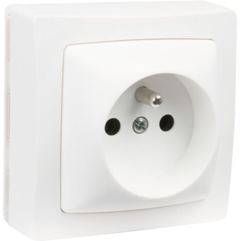 Legrand – Prise de courant 2P+T à bornes automatiques – Montage saillie – Protection IP2X – Intensité 16A – 250V – Thermoplastique – 86027 (1/7)
