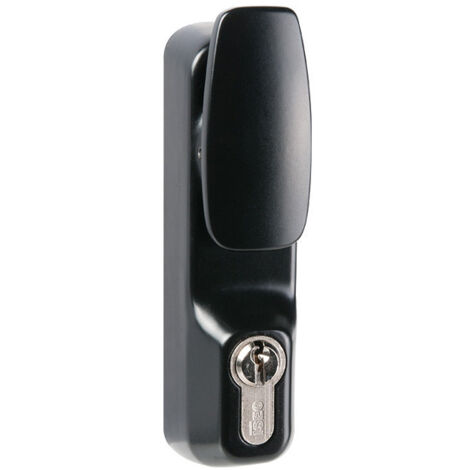 Ensemble bouton tirage fixe cylindre grand modèle antipanique noir – Sens de pose droite – Système antivandalisme – 94013005 – IsÉ