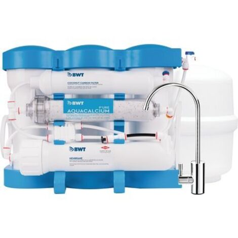 BWT – Osmoseur sous évier – Filtration eau pure – Raccord 1/4'' – Technologie Aquacalcium pour eau potable – Élimine impuretés et contaminants