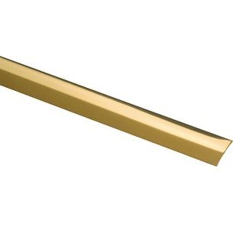 Barre de seuil adhésive 0,83 m – Laiton poli 30 mm – Fixation avec chevilles et vis fournies – Pour transitions de sol élégantes – Profilpas