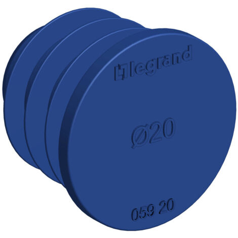 Legrand – Bouchon obturateur 20 mm – IP40 – Limite 90% des flux d'air – Plastique souple SEBS pour installation électrique - LEG05920