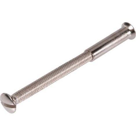 Vis pour poignée de porte en acier nickelé – Douilles incluses – Longueur 45 mm – Diamètre 4 mm – Filetage M4 – Pour installation solide – Cadap
