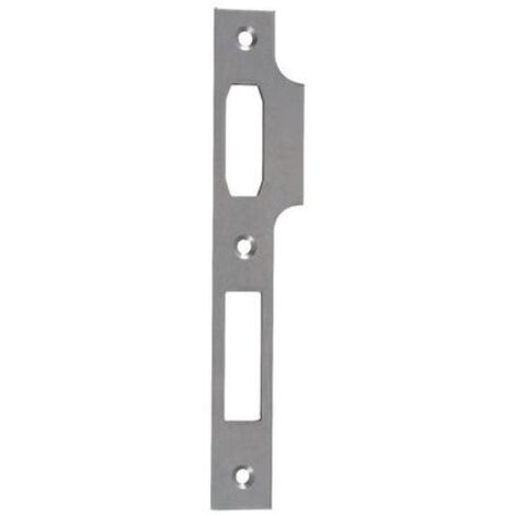 Metalux – Gâche pour crémone inox 180 x 22 mm – Épaisseur 2,5 mm – Entraxe 92 mm – Compatible serrures n°4, 8, T8 – F150080000 (1/5)