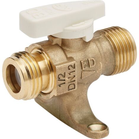 Sanitaire-Distribution – Robinet gaz naturel à obturation automatique intégrée – Laiton brut – Raccord G 1/2'' – Pour gaz naturel et propane – NF Certigaz