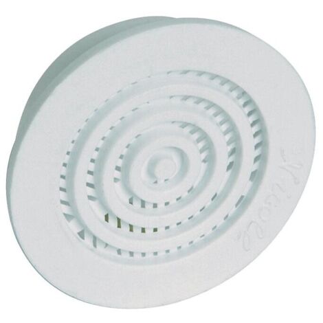 Nicoll – Grille de ventilation ronde à encastrer Ø 35 mm – Moustiquaire intégrée – Pose à visser ou coller – Pour menuiserie intérieure