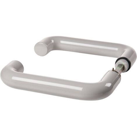 Béquille de porte double renforcée gris manhattan - Carré 7 mm - NY92F - Normbau (1/6)